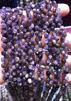 wholesale 2string of 15 5 natural iolite bead 6mm faceted round tear drop gem stone loose beads for jewelry
