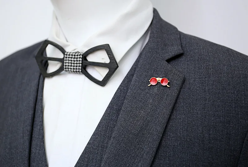 I-Remiel модные эмалированные очки солнцезащитные булавки и броши мужской костюм