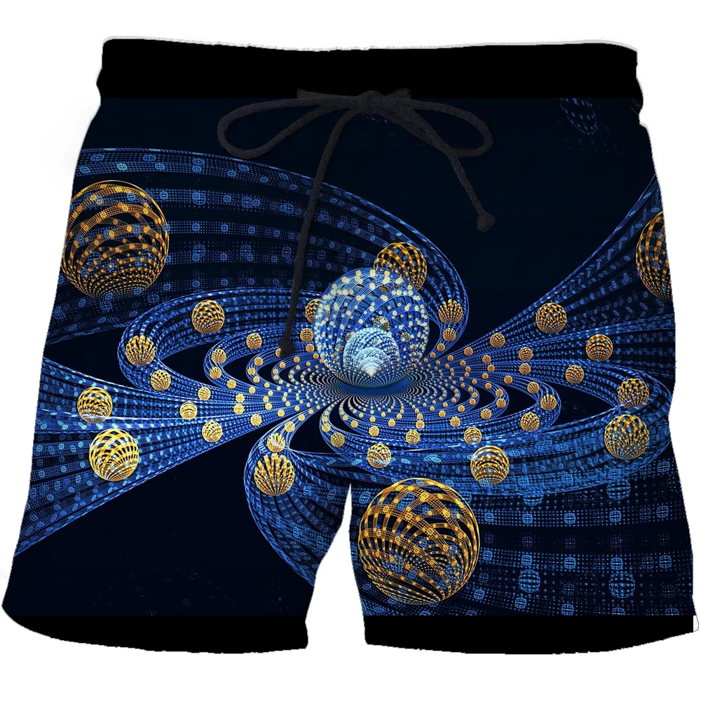 

2021 summer new beach shorts men's 3D digital printing vertigo mesh shorts fashion casual fitness sports pants S-6XL