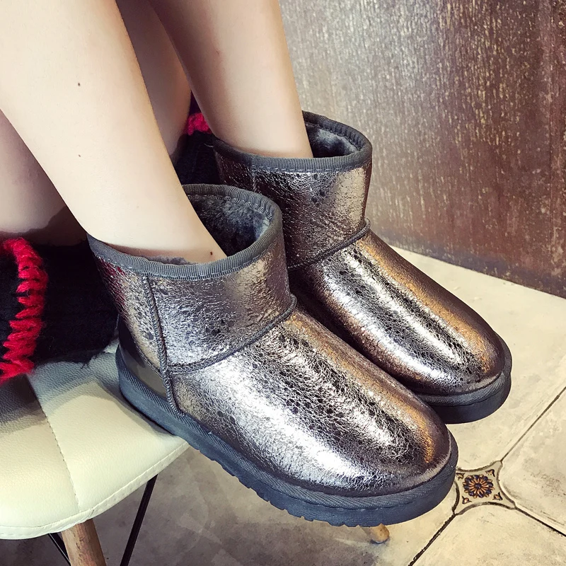 FEVRAL/модные повседневные непромокаемые ботильоны Модные однотонные Зимние из