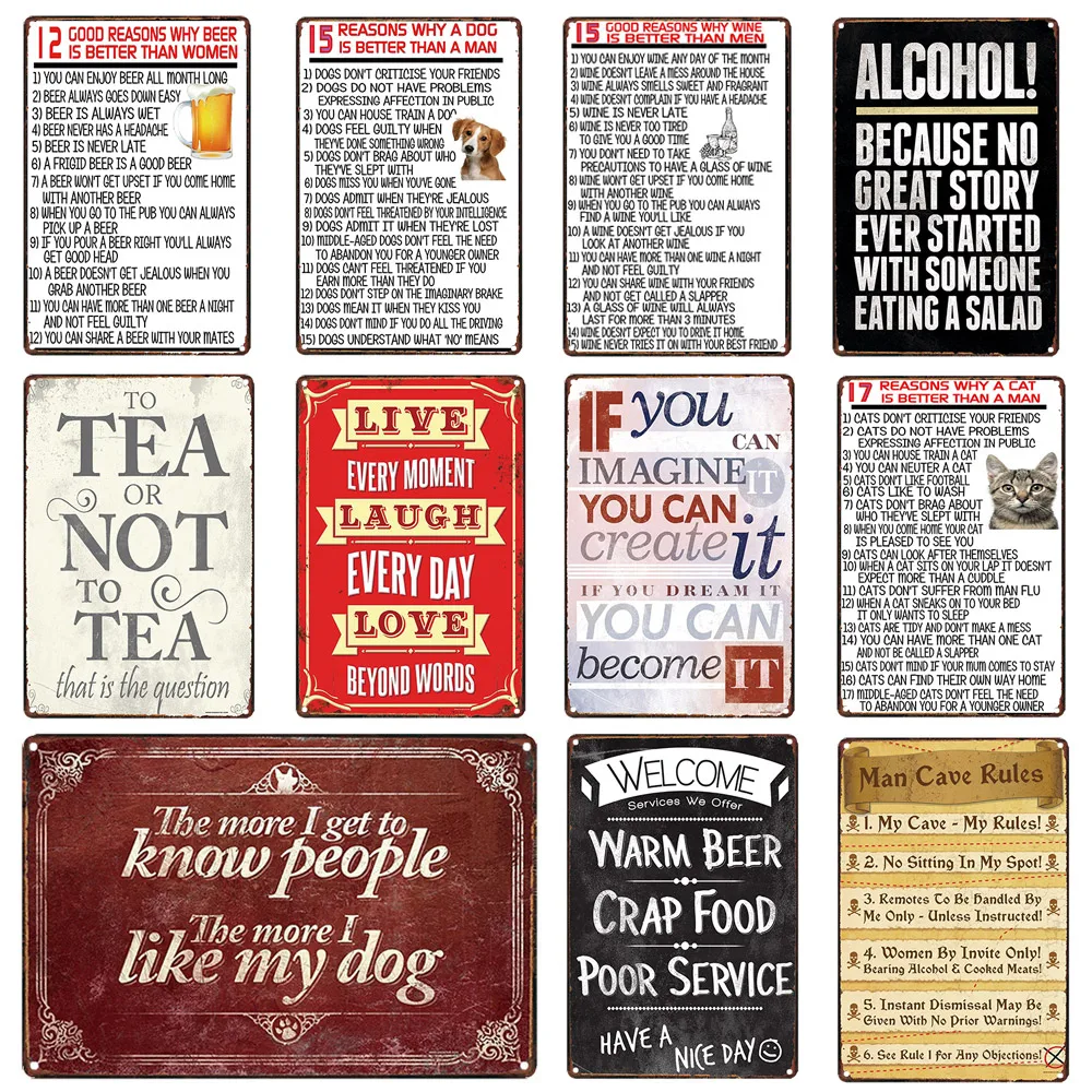 

Хорошие причины, почему пиво лучше, чем у женщин, забавный домашний декор, жестяные знаки, винтажные металлические Плакаты для бара, паба