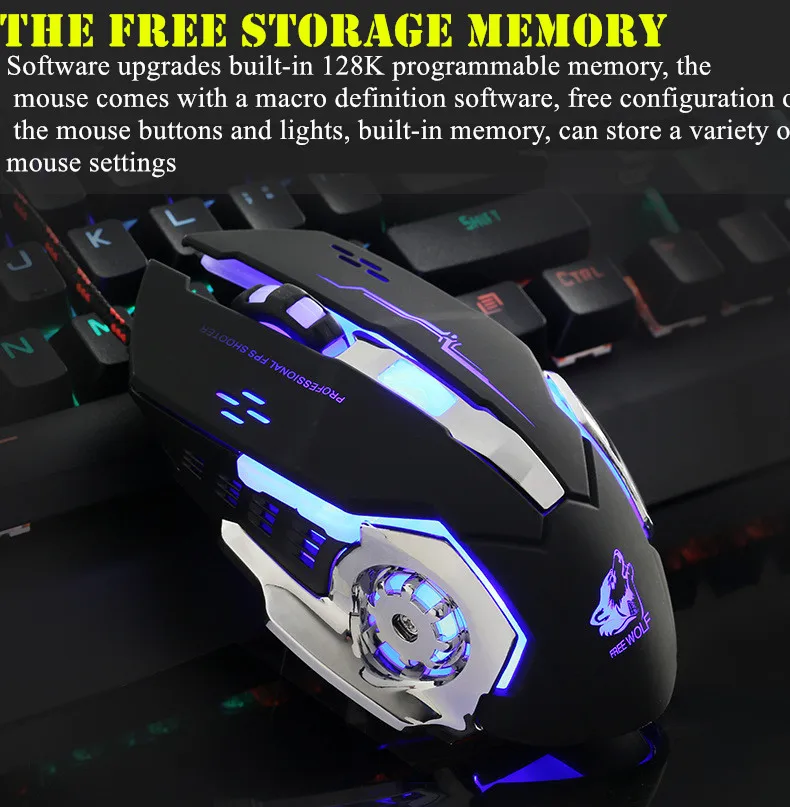 4000 dpi механический профессиональный игровой провод мыши Mute Lighting mouse 6 клавиш для ПК ноутбука игровая мышь E-sport Macro Definition mouse