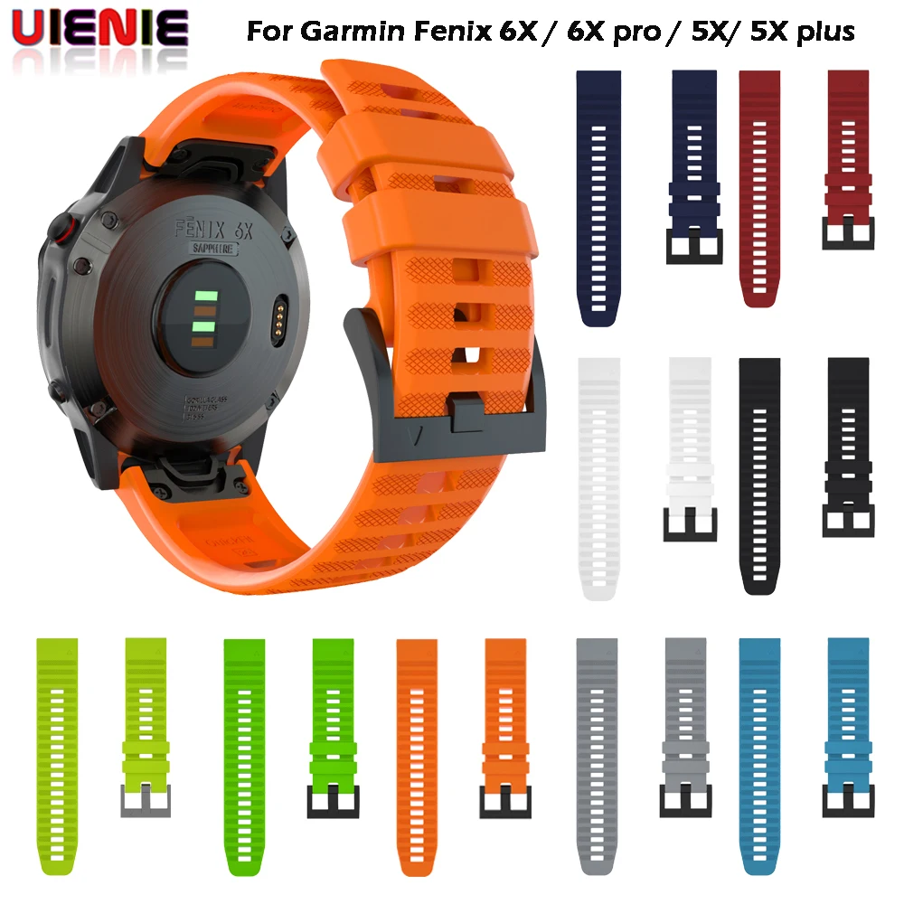 26 22 мм быстросъемный ремешок для часов Garmin Fenix 6X6 Pro Quick Fit Силиконовый ремешок для наручных часов Garmin Fenix 5 5X ремень