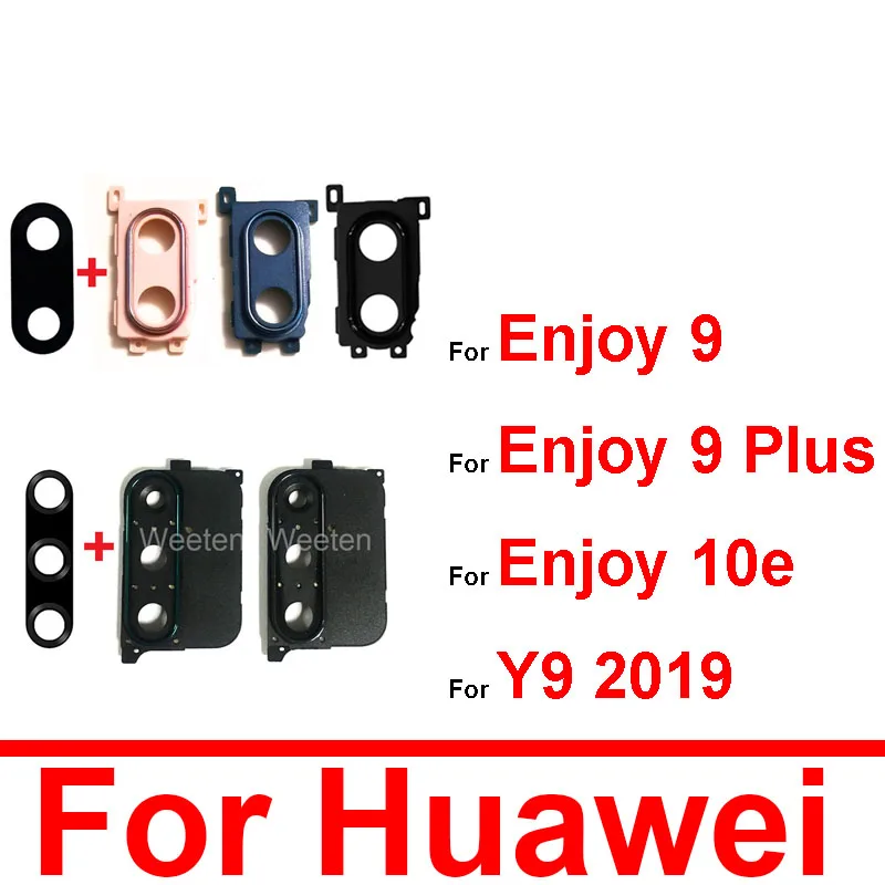 

Крышка объектива камеры для Huawei Enjoy 9 9plus 10E Enjoy Y9 2019 задняя Рамка объектива камеры держатель с наклейкой запасные части