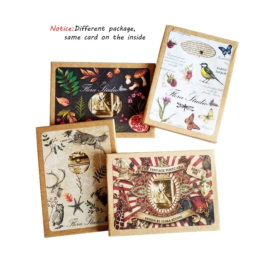 16 шт./лот винтажная визитная карточка для людей и растений открытка в ретро стиле