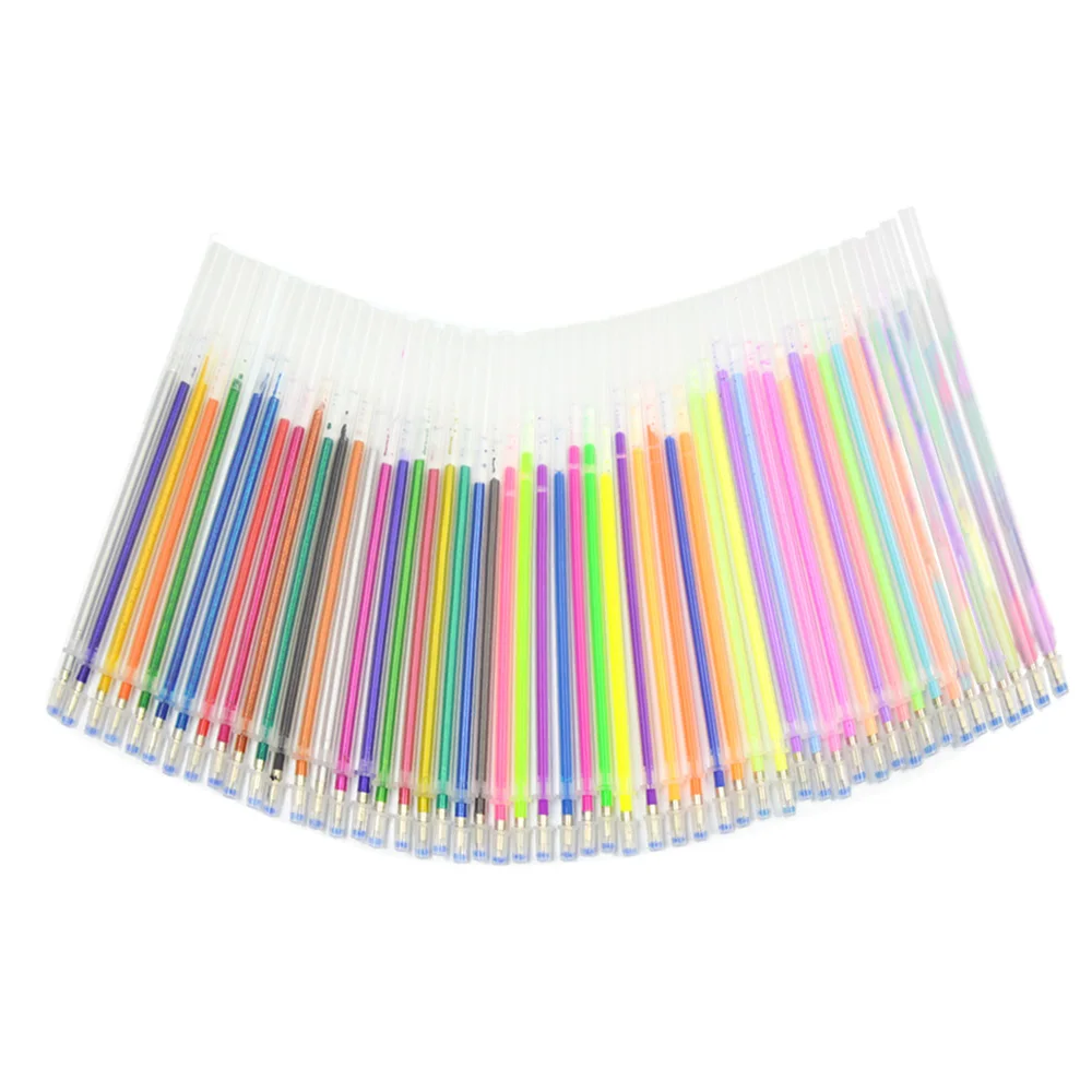 60 шт красочная пластиковая Заправка для гелевой ручки взрослых раскрасок