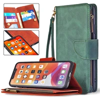 for samsung galaxy note 20 ultra 5g 4g 10 plus lite vintage leather case zipper wallet bag card holder detachable phone cover