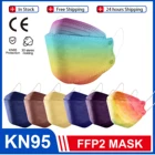 Маска многоразовая FFP2 с фильтром Fish KN95, маска многоразовая для лица, KN95MASK Защитная для взрослых, 1050 шт.