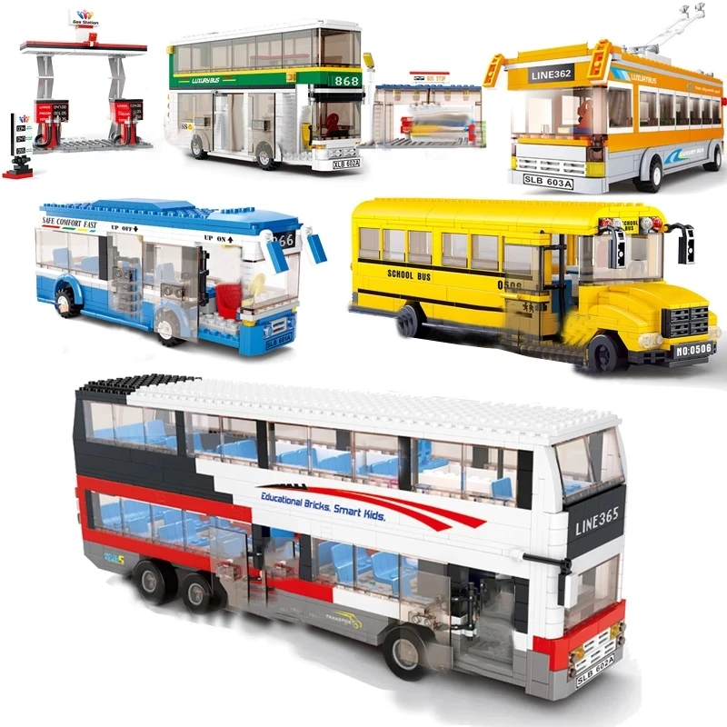 

Совместимый с городским транспортным средством автомобиль контейнерный Грузовик Трейлер Фургон Грузовик самосвал полицейская модель стр...