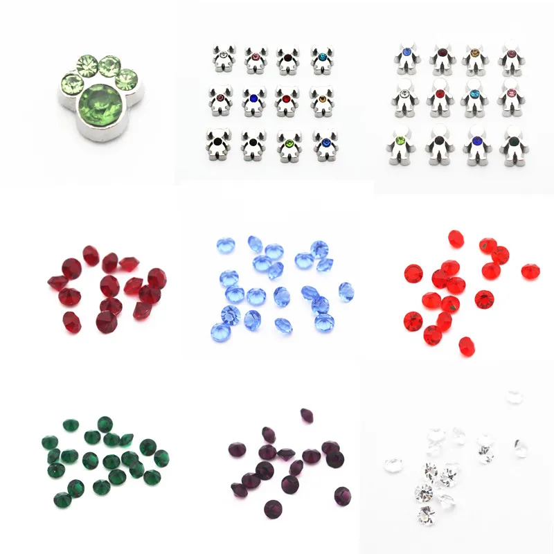 Хит продаж 10 шт./лот металлическая эмаль яркие цвета Кристальные Плавающие