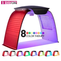 8 colors led facial mask pdt photon light therapy machine skin rejuvenation for face with cold hot water spray facial steamer