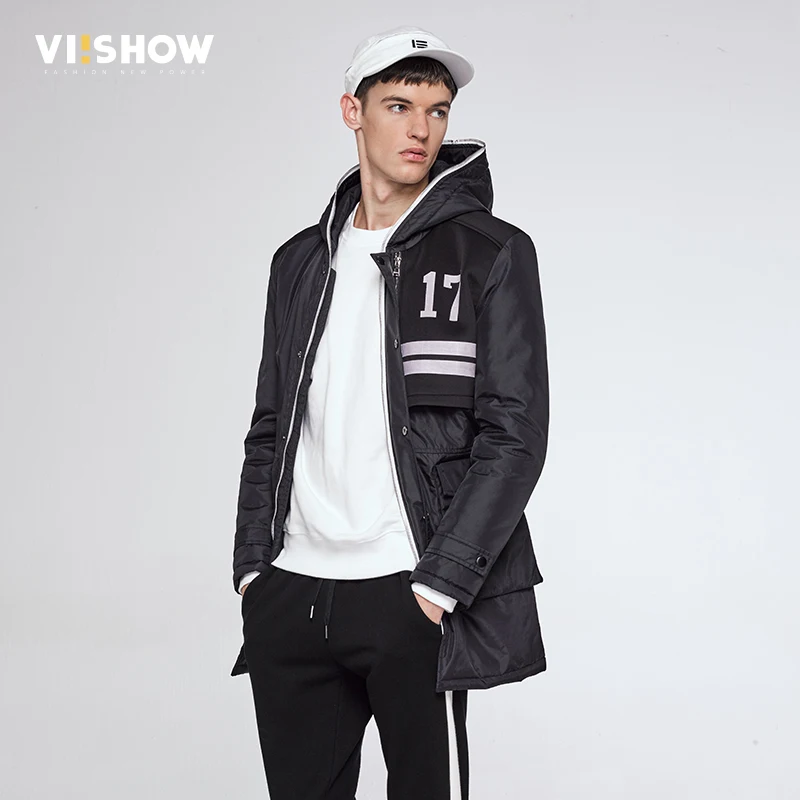 VIISHOW зимняя мужская куртка, Брендовые повседневные мужские куртки и пальто, парка, мужская верхняя одежда, темно-зеленая куртка, Мужская одежда MC1674174