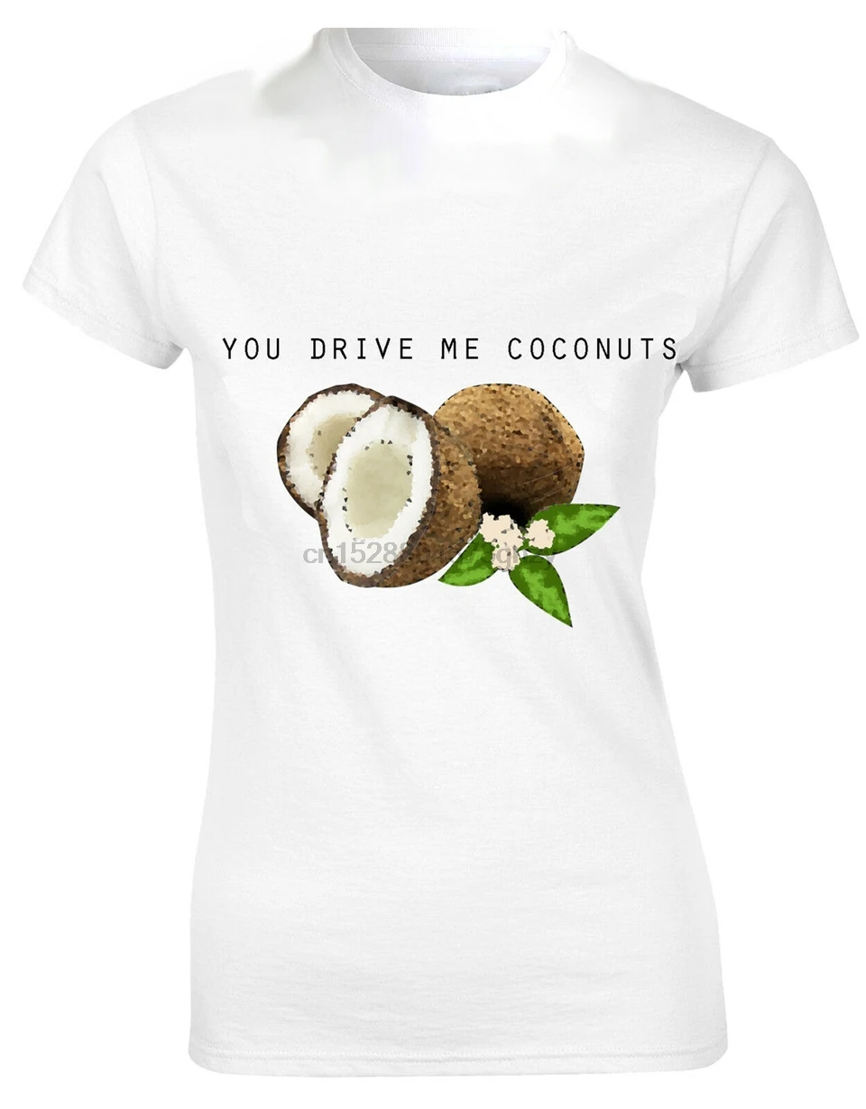 You Drive Me Coconuts парные влюбленные необычные женские футболки с едой Топ Ah34 Толстовка