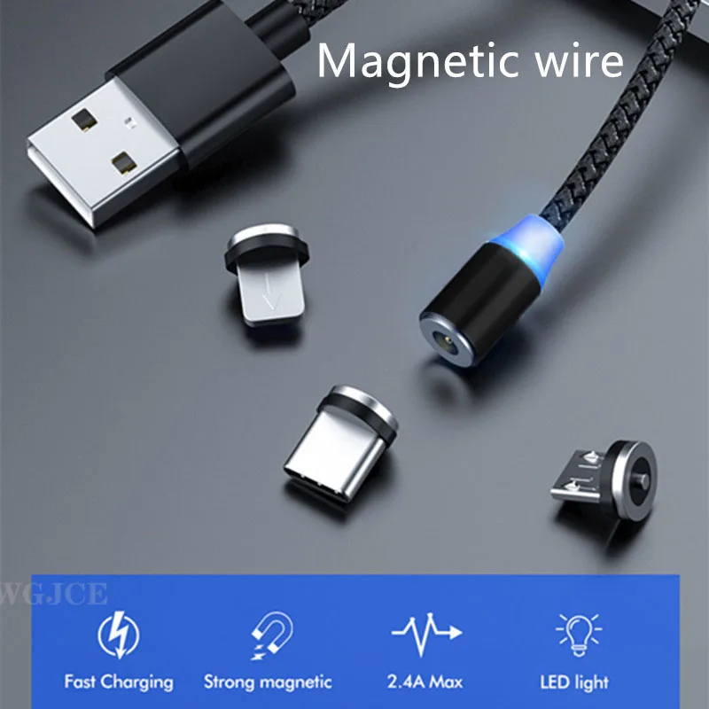Магнитный кабель USB для быстрой зарядки кабель usb type C Магнитный кабель для зарядки данных Micro USB кабель для мобильного телефона USB шнур