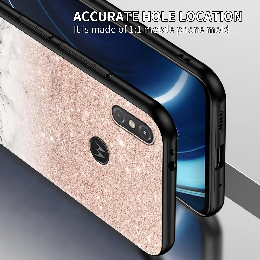 Розовый золотистый розовый блестящий чехол для телефона motorola one Fusion Hyper G9 G8 play Plus