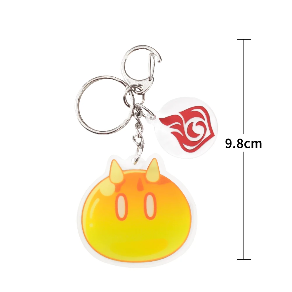 

Genshin Impact Slime Keychain Cosplay Cute Acrylic Pendant Key Holder Bags Two-sided Keyring