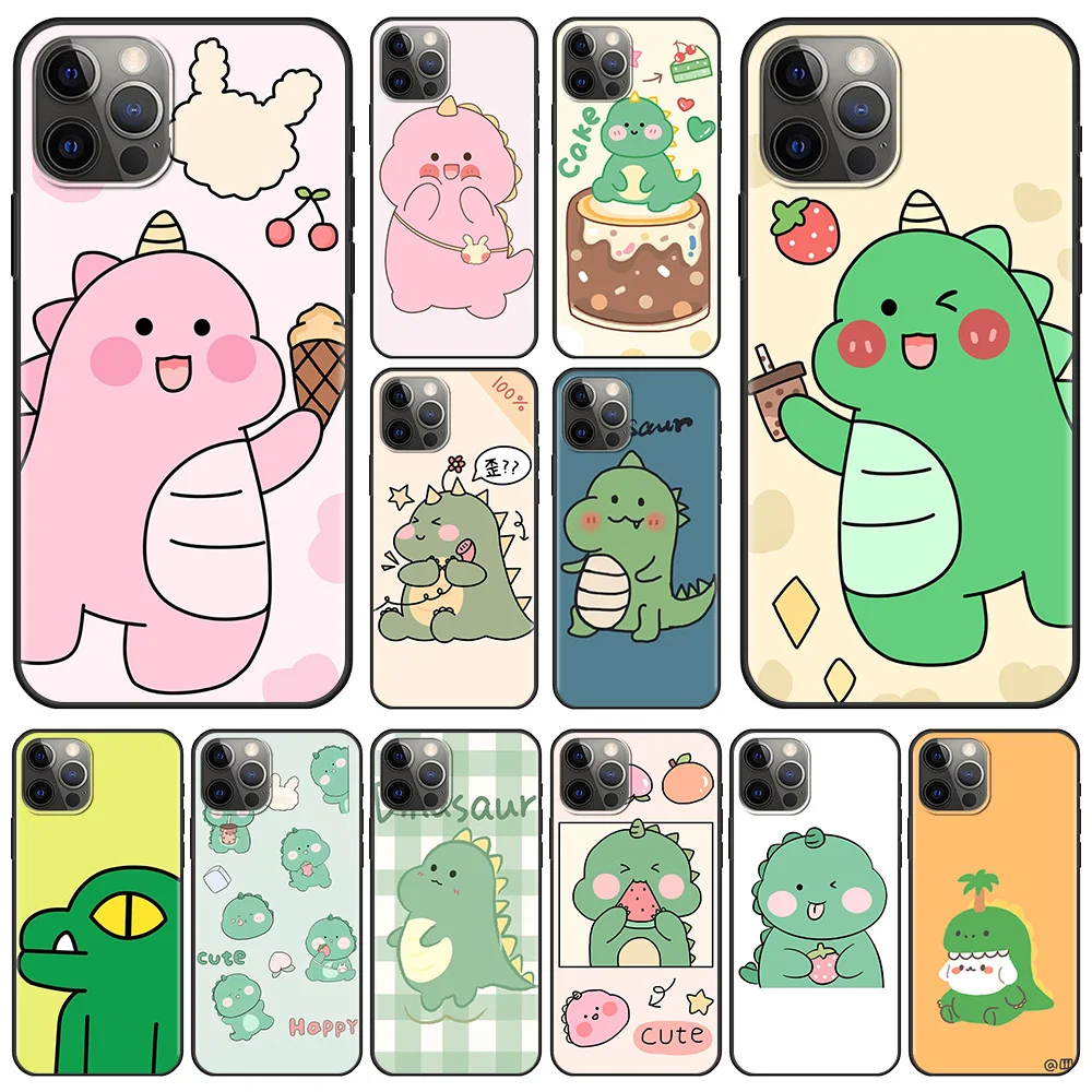 

Cute little dinosaur cartoon Phone Case For iPhone 11 13 12 Pro Max 12 13 Mini X XR XS Max 7 8 6S 6 Plus 5 5S SE(2020) Caso