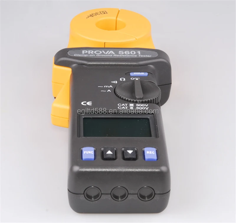 

TES PROVA-5601 Non-Contact Clamp-on Ground Resistance Tester Meter 23mm Jaw 30A