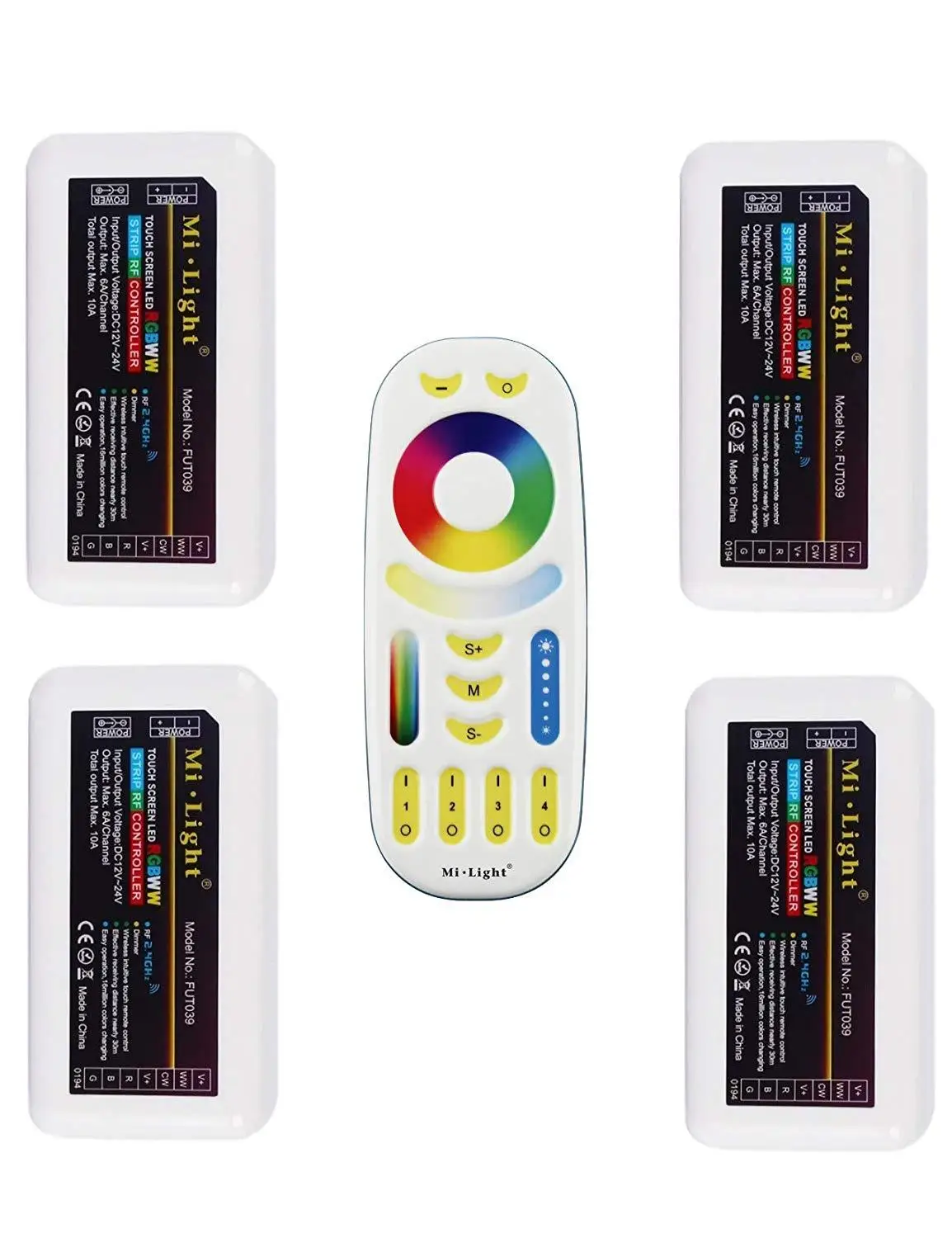 Mi Light FUT039 RGB + CCT светодиодные полосы контроллер освещения 2 4G 4 зоны шт пульт