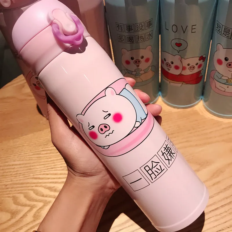 Симпатичные 500 мл вакуумные фляжки термос кружка с фильтром Термокружка милая
