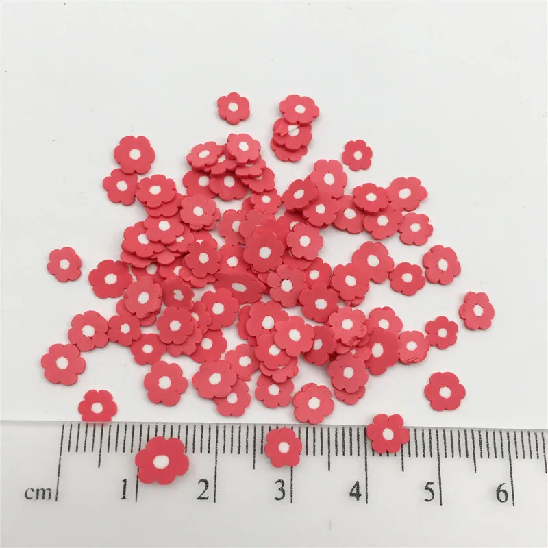 50 г красный цветок из полимерной глины посыпать для детей Diy мягкая глина
