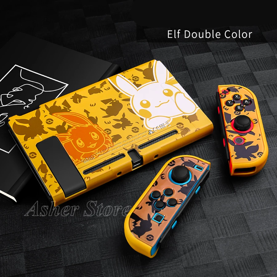9 Nintendo switch шаблон Защитный чехол красочный жесткий корпус+ 4 Аналоговые крышки для nintendo Switch консоли Joy-con аксессуары - Цвет: 9