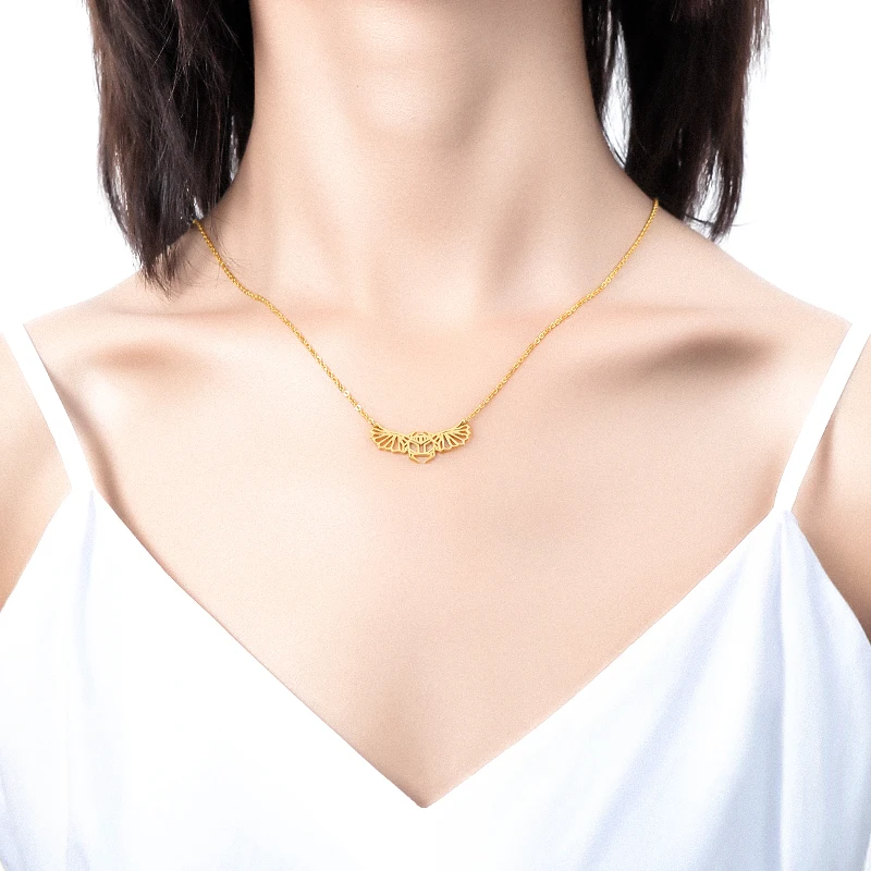 Ожерелье в виде жука египетского скала бижутерия Женские Подвески