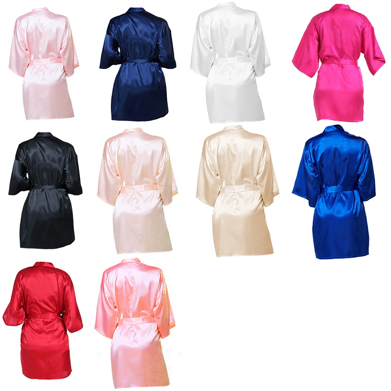 Свадебный Атласный халат персонализированный (доступны другие цвета) вечерний