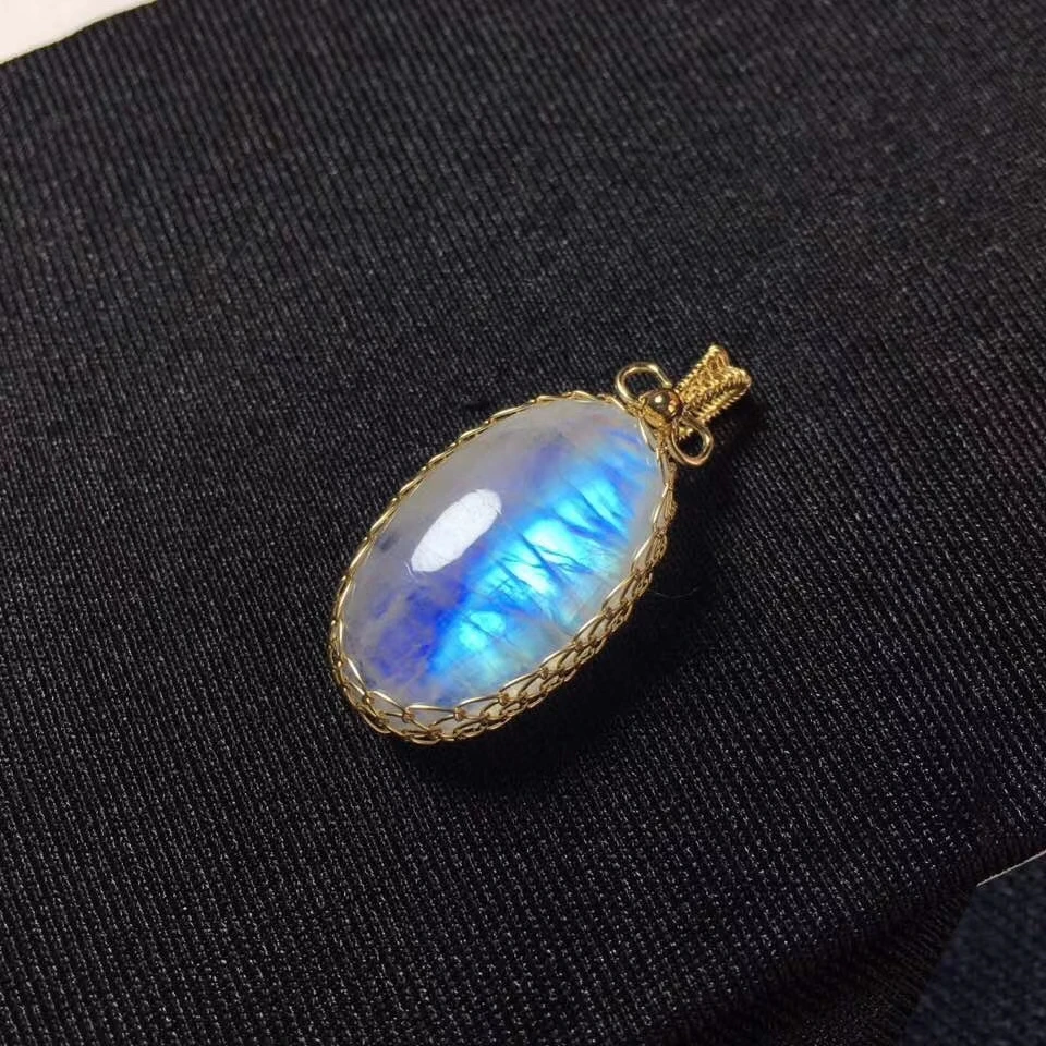 Сертификат натуральное ожерелье лунный камень подвеска овальный для женщин