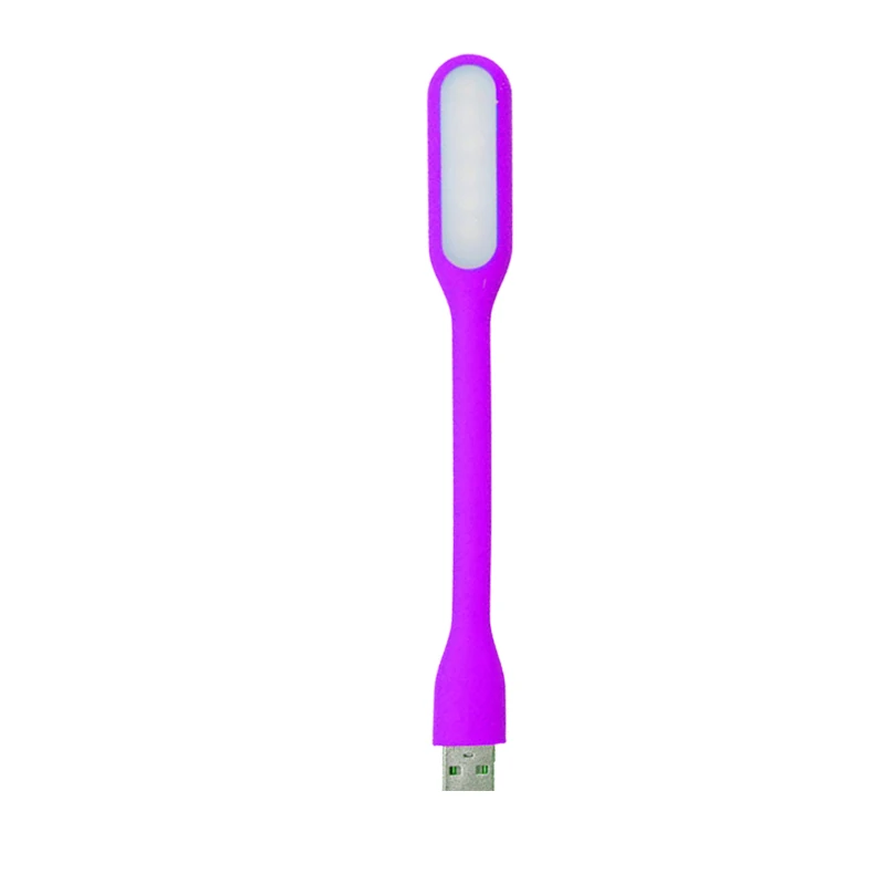 Purple BRELONG мини-usb ночной Светильник СВЕТОДИОДНЫЙ гибкие светодиодные лампы для чтения настольная лампа для мобильного Мощность ноутбук адаптер переменного тока 1,2 W 5V - Emitting Color: Purple