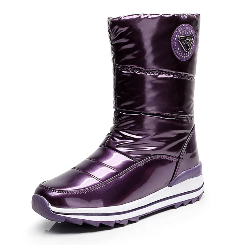 

«Женские утепленные ботинки для девочек, теплые водонепроницаемые Нескользящие уличные ботинки с коротким ворсом, Женские рабочие ботинки