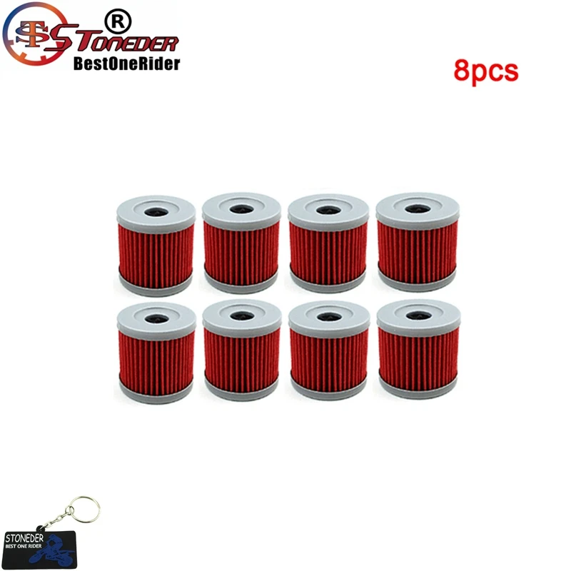8pcs STONEDER масляный фильтр для SUZUKI AN400 150 125 UX150 UX125 UH200 UH125 AN400 GZ125 LTZ90 DR125SM DF9.9MS DF15MS UC150 GS125 - Цвет: 8pcs