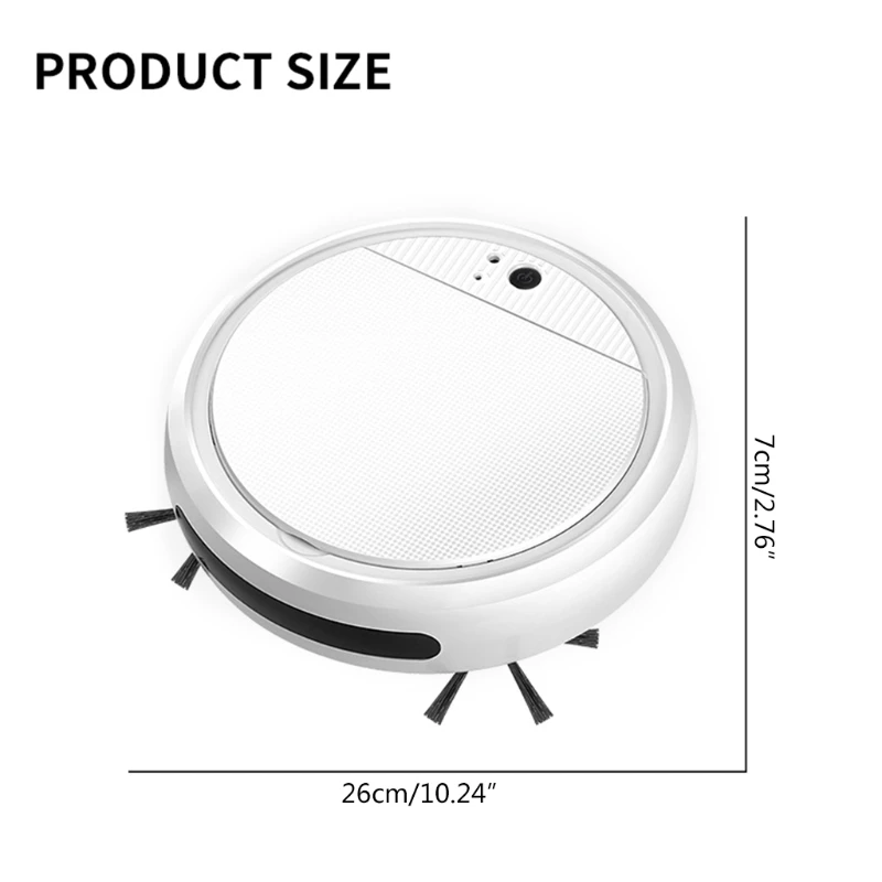 

Super Thin Auto Vacuum Cleaner 2.7'' Wet/Dry Use Automatic Obstacle Avoidance Super Quiet One-button Control for Home