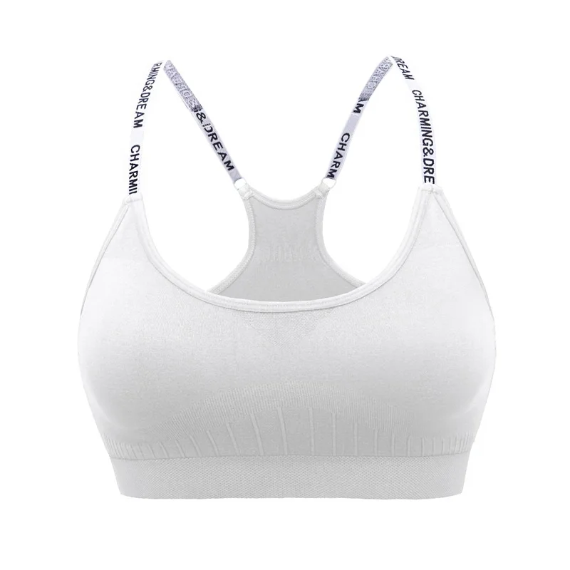 

Sport Bra Letter Bra Straps Yoga Fitness Campaign Quick-Drying Shockproof Sports Bra Woman Running Training