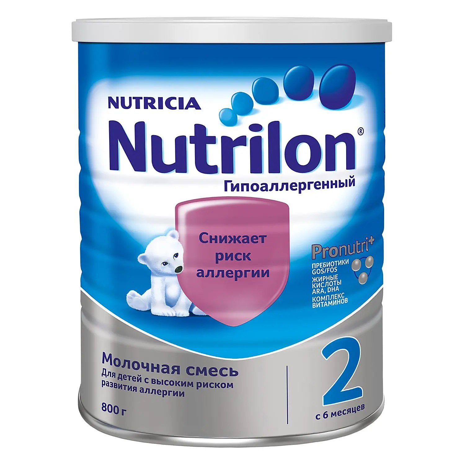 Смесь молочная Nutrilon 2 гипоаллергенная 800г с 6 месяцев | Мать и ребенок