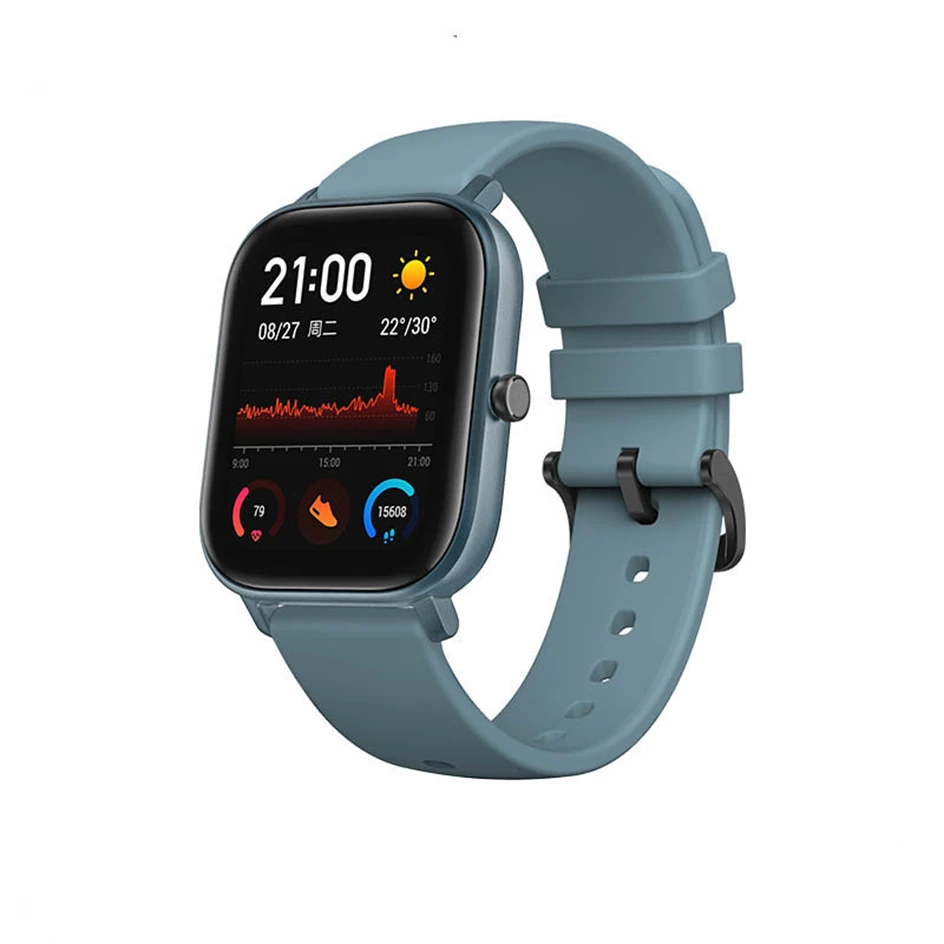 Новая глобальная версия Amazfit GTS Смарт-часы 1,6" AMOLED 5 ATM водонепроницаемый 14 дней Срок службы батареи 12 спортивных режимов Bluetooth часы