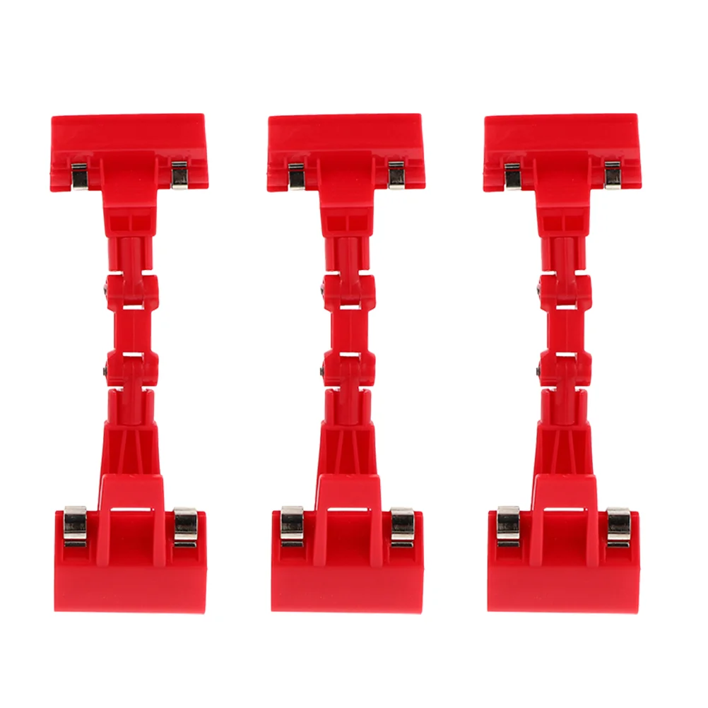 

3pcs Plastic Price Tag Clips Mall Advertising Label Racks Simple Display Stand