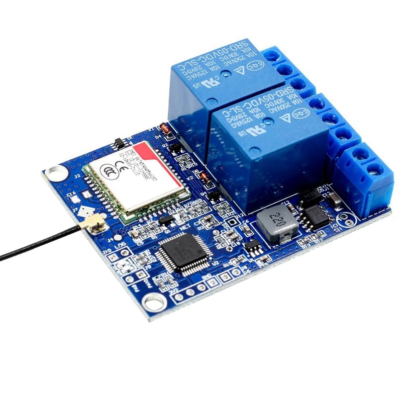 Sms Gsm удаленный Управление переключатель Sim800C Stm32F103C8T6 2-канальный релейный модуль