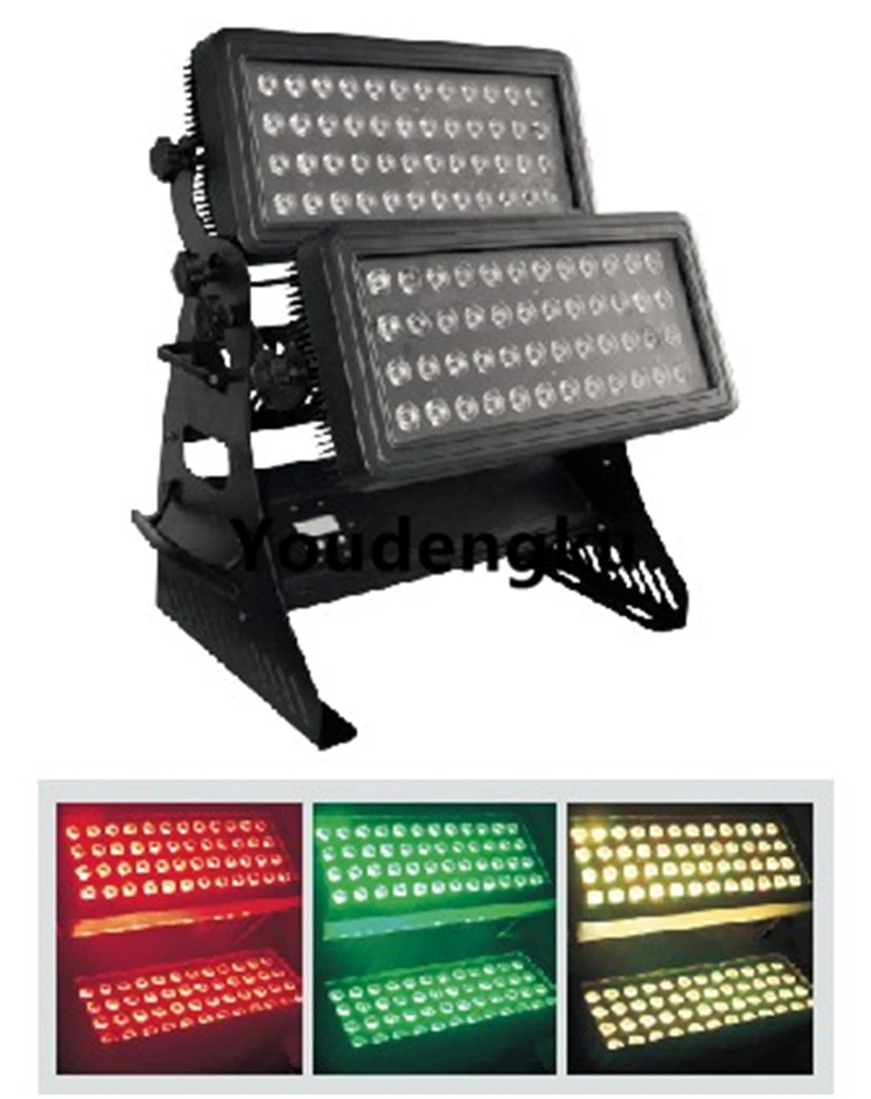 

4pcs 96*10W RGBW 4IN1 Multi-Color DMX 512 LED Wall Washer Floodlight City Color Outdoor IP 65 dj led light