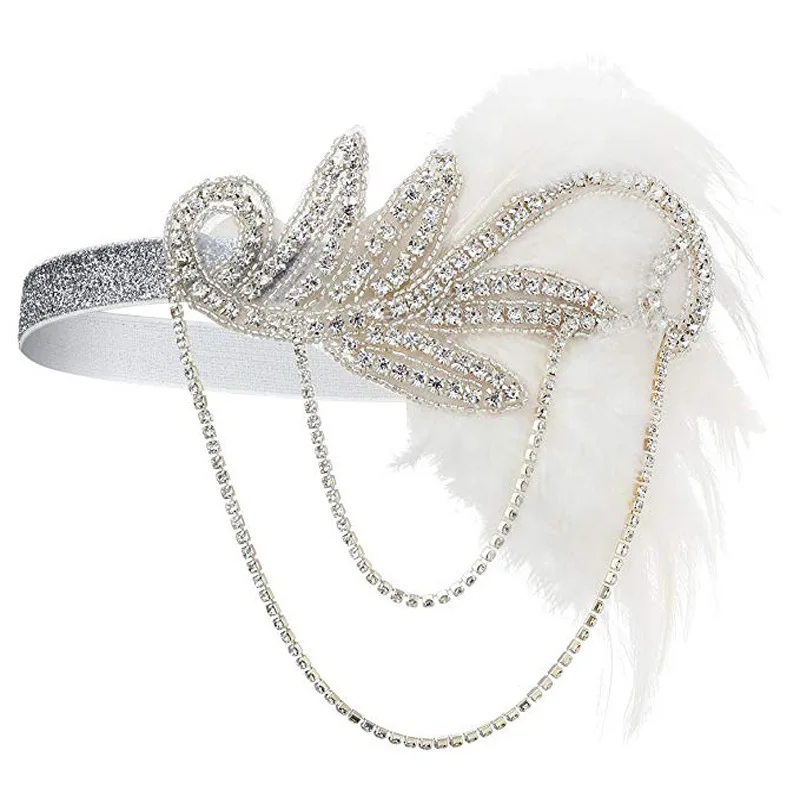1920s костюм девушки-флаппера Gatsby аксессуары набор для женщин Ревущие 20 ободок с сережками ожерелье перчатки сигарета держатель золото, вино