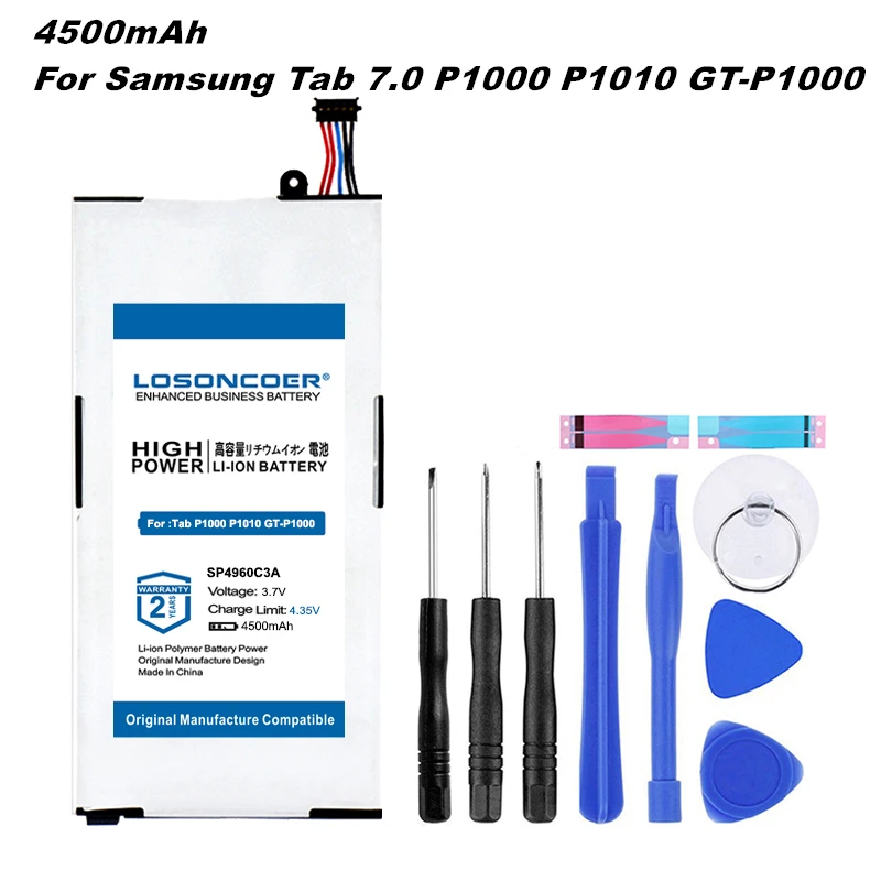 Аккумулятор LOSONCOER SP4960C3A 4500 мАч для Samsung Galaxy Tab 7 0 &quot P1000 P1010 планшета аккумулятор +