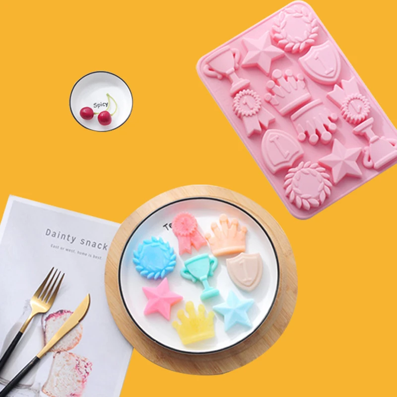 

NEW Silicone Fudge Mold Non-stick Candy Mould Pretty laureate cup Baking For Candy Mini Chocolat Resin DIY Baking Tools