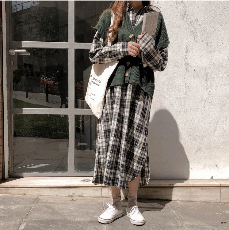 Новое весеннее платье для девочек вечерние платья в стиле бохо винтажное клетку