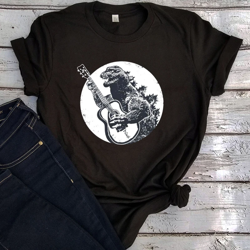 

Guitar Tshirt Funny Vintage Guitar Shirt Playing Guitar Cool Graphic Tee Women Rock Band Clothes Vintage Streetwear Girl Top