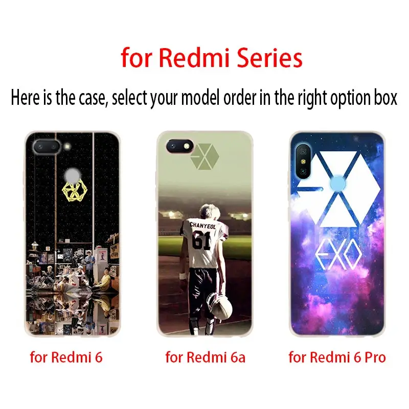 Мягкий чехол EXO baekhyun для Xiaomi Redmi 10a 9a 8a 7a 6a 5a 5Plus 9at 6 K50 Pro Y3 |