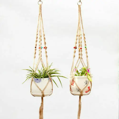 Горшок держатель подвеска для растений из макраме подвесной ящик комнатных