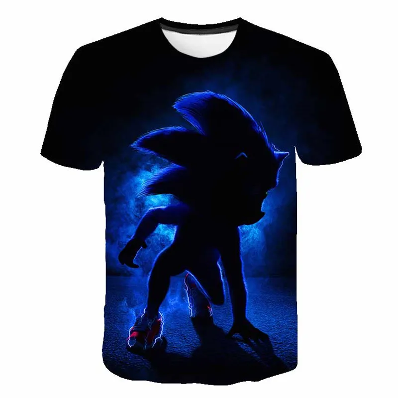

New 3D Boys Sonic Print Girls Funny T-Shirts Costume Children 2021 Summer Clothing Kids Clothes Kids Tshirts Sweatshirt 4-14Y