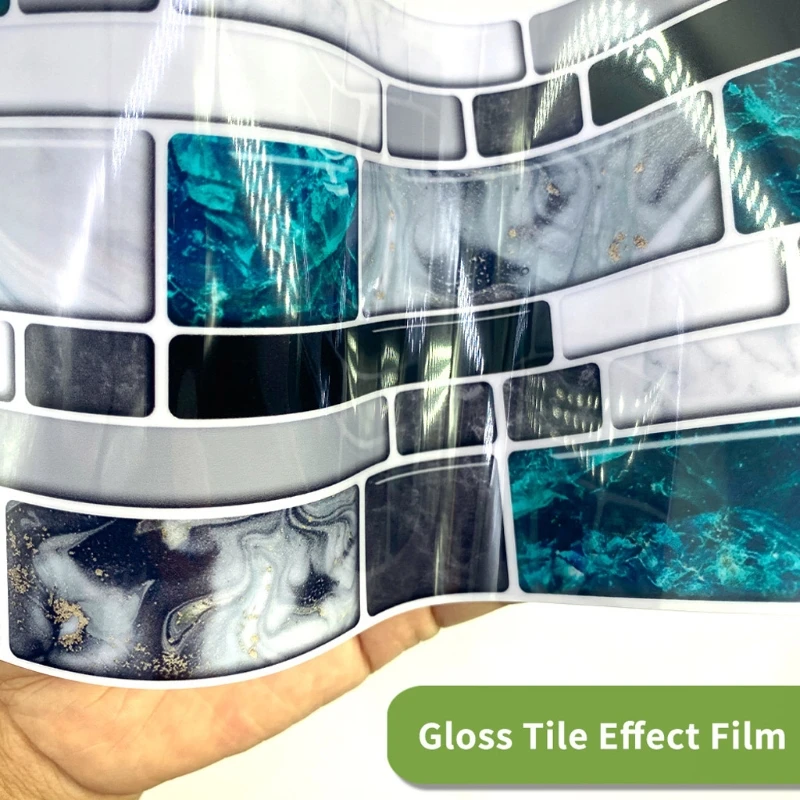 

27pcs Imitation Agate Marble Tile Stickers DIY Self Adhesive Kitchen Floor Wall