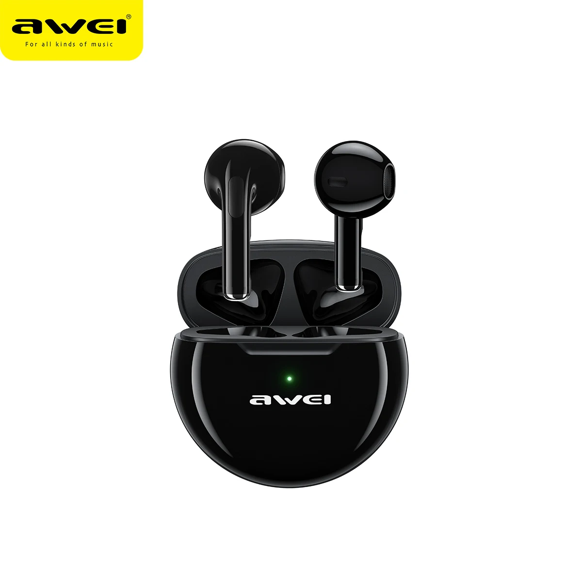 

AWEI T17 TWS Bluetooth Headsets Wireless Earbud Gaming Mini Half in Ear Type-C Charging Case With Microphone For Sport Game Play