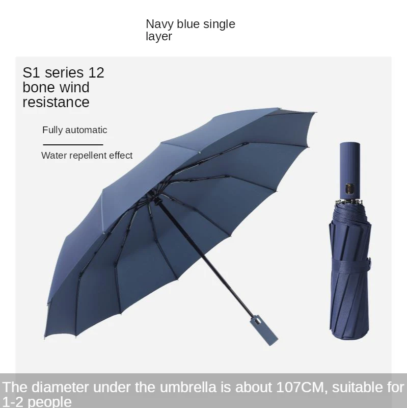 

Windproof 3 Folding Umbrellas Men and Women Rain Automatic Umbrellas Business Portable Long Handle Umbrellas Mini Umbrella